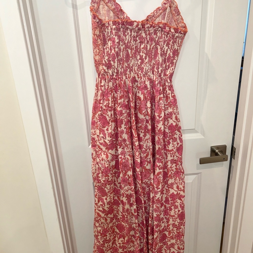 Free People Sweet Nothings Midi Dress in Pink Combo - Picture 3 of 6